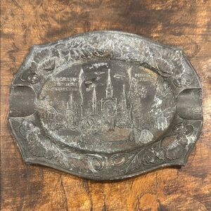 Vintage Souvenir Metal Ashtray Japan